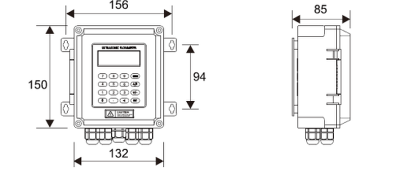 Dimensions of TUF-2000B Ultrasonic Flowmeter Dimensions of TUF-2000B Ultrasonic Flowmeter