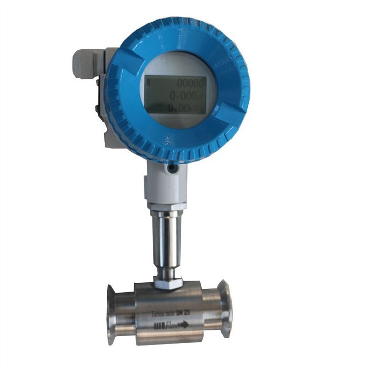Tri-clamp turbine flow meter